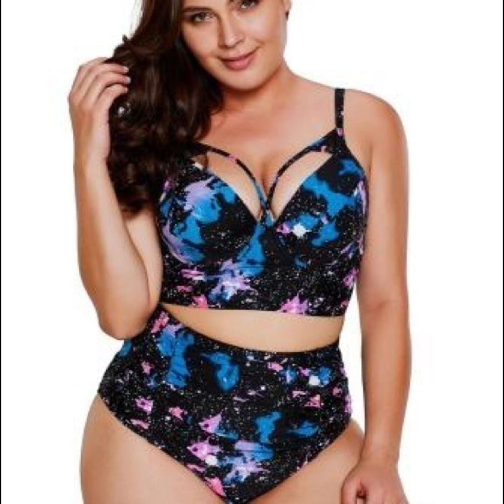 2 Piece Set Push Up High Waist Swimsuit